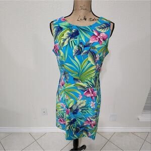 RONNI Nicole petite tropical floral Shatner dress size‎ 8p